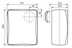 EBB 100 N HT IP44 malý radiálny ventilátor