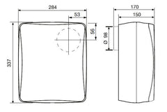 EBB 250 NS IP44 radiálny ventilátor s filtrom
