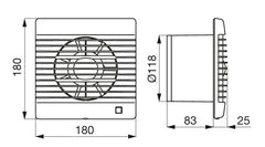 FUTURE 120 C IPX4 malý axiálny ventilátor