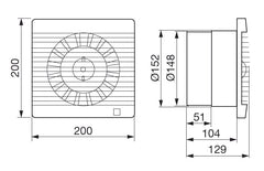 FUTURE 150 CTZ IPX4 malý axiálny ventilátor